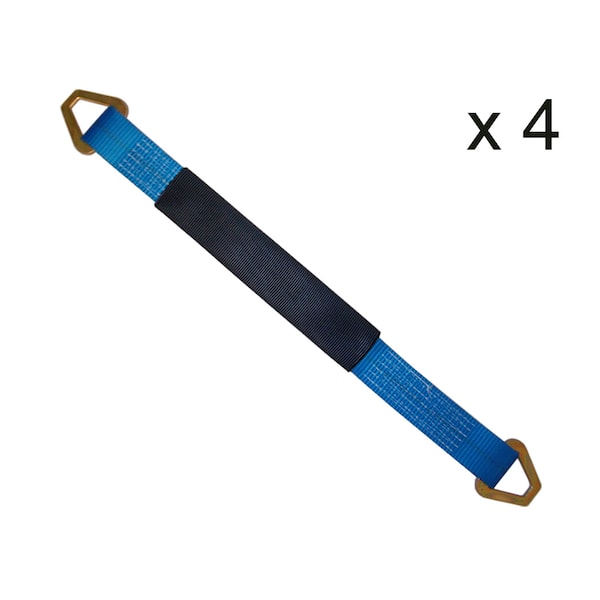 2 x 36 Axle Straps w/ Sleeve and D Rings, WLL- 3,333 lb, PK4